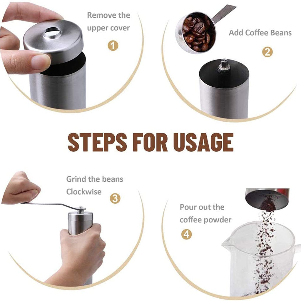 Coast Roast Manual Coffee Grinder – Ceramic Burr, Portable
